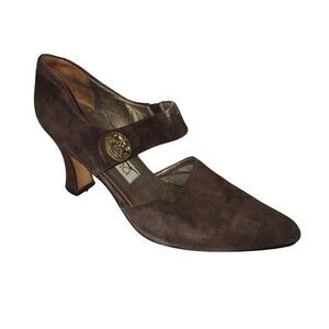 Paloma Brown Suede Pointed Toe Pumps - 6.5B